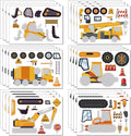 24 Sheets Construction Truck Stickers Make Your Own Truck Stickers Boys Birthday Party Favors Construction Themed Goodie Bag Stuffer Children Exchange Gifts