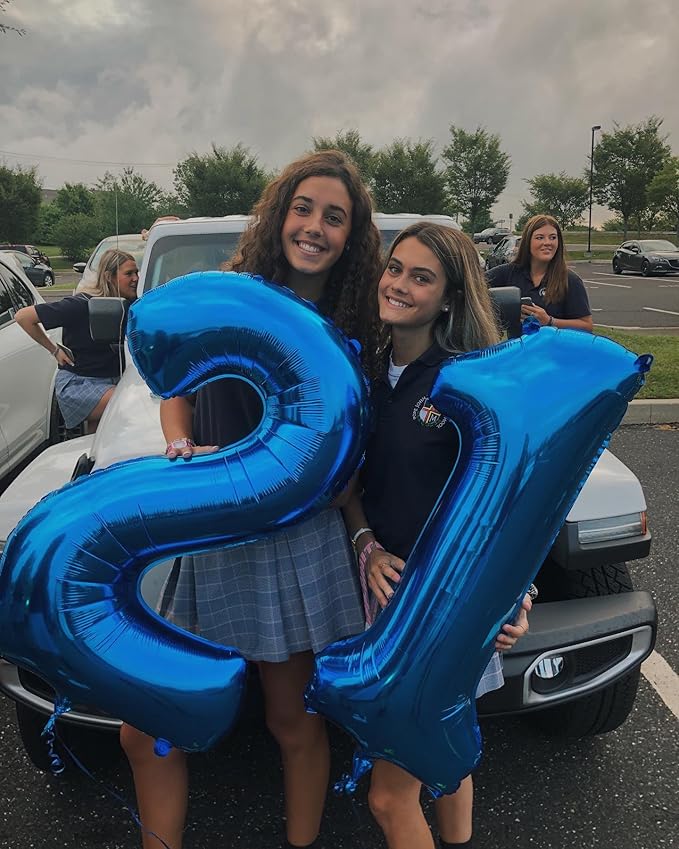 21 Balloon Number, Metallic Blue Number 21st Birthday Balloons 40 Inch, 21 or 12 Years Old Metallic Blue Birthday Decorations for Men Women Him Her, 21st Anniversary Decorations