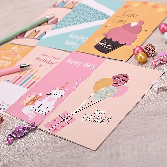 Mr. Pen Assorted Birthday Cards Pack - 20 Cards with Envelopes, 4 x 6 Inches