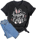 LAZYCHILD Women Easter Teacher Shirts: Funny Treat All with Kindness T-Shirt Bunny Rabbit Tee Tops