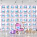 NISOCY 48PCS Iridescent Square Foil Balloons Wall Backdrop Holographic Balloons Tunnel Garland Arch Kit for Birthday Wedding Graduation Bridal Baby Shower New Year Rainbow Party Decorations