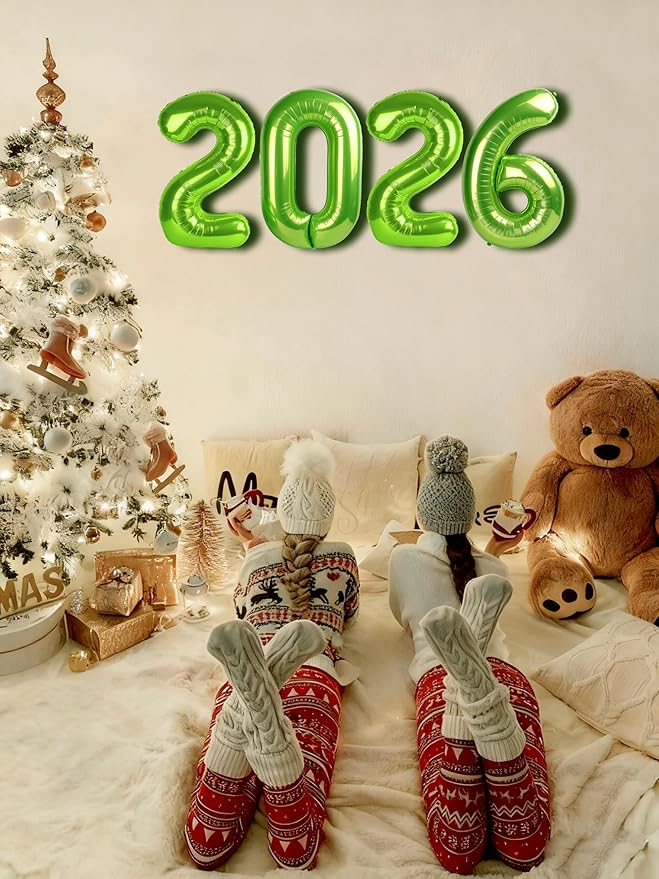 Light Green 2026 Number Balloon, 2026 Foil Balloon Light Green 40 Inch, Balloons for New Years Eve Party Supplies, 2026 Graduation Decoration
