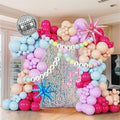 189Pcs Pink Purple Balloon Garland In My Teenage Princess Birthday Decorations Disco Ball Balloons For Music Themed backdrop,Customizable Bracelet Banner, Baby Shower,Bridal，Bachelorette Party