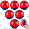 6 PCS Spider Stress Balls for Kids Party Favors, 2.48 Inch Anxiety Relief Fidget Sensory Toys, Spider Theme Squeeze Toys Bulk for Birthday Goodie Bags, Carnival Gifts & Classroom Prizes