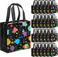 Retainbre 40 Pcs Glow in the Dark Gift Bags with Handles Party Favor Bags for Kids Birthday Non Woven Neon Goodie Bags Bulk for Candy Treat Goody Adults Parties Decoration