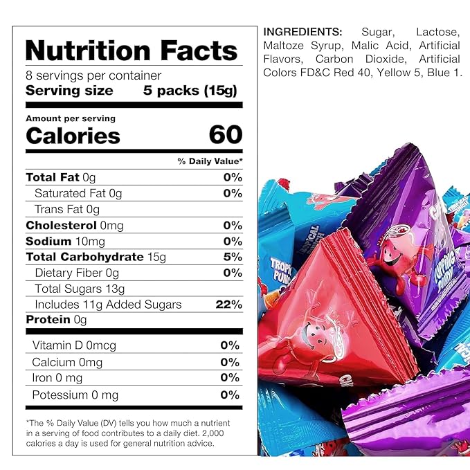Popping Rocks Easter Candy - 40 Count Bag - Popping Rock Candy in Assorted Fruit Flavors - Tropical Punch, Grape, and Cherry - Fun Goodie Bags & Easter Eggs Fillers