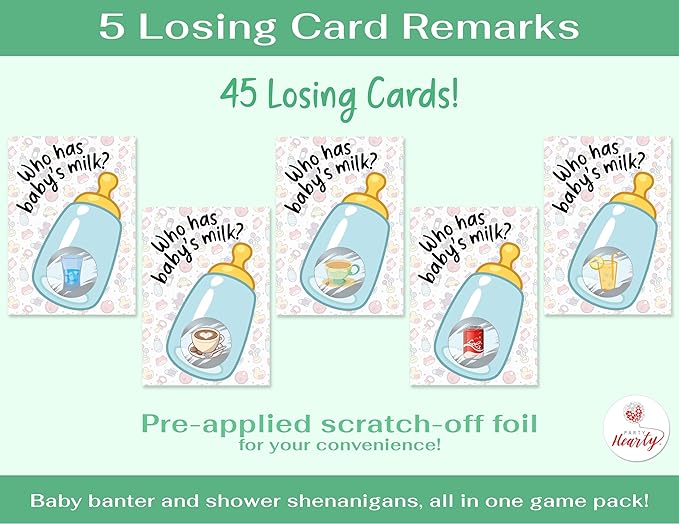 Party Hearty Baby Shower Games for Boy, 40 Emoji Scratch Off Lottery Tickets, Baby Games Ideas, Scratch Off Game, Blue