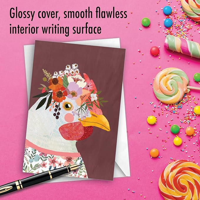 NobleWorks - Birthday Greeting Card with 5 x 7 Inch Envelope (1 Card) Bday Farm Animals C2812EBDG
