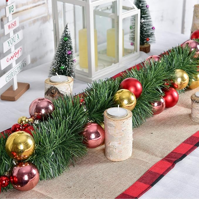 DearHouse 40 Foot Christmas Garland, Artificial Pine Garland Holiday Decor for Outdoor or Indoor Home Garden Artificial Green Greenery, or Fireplaces Holiday Party Decoration