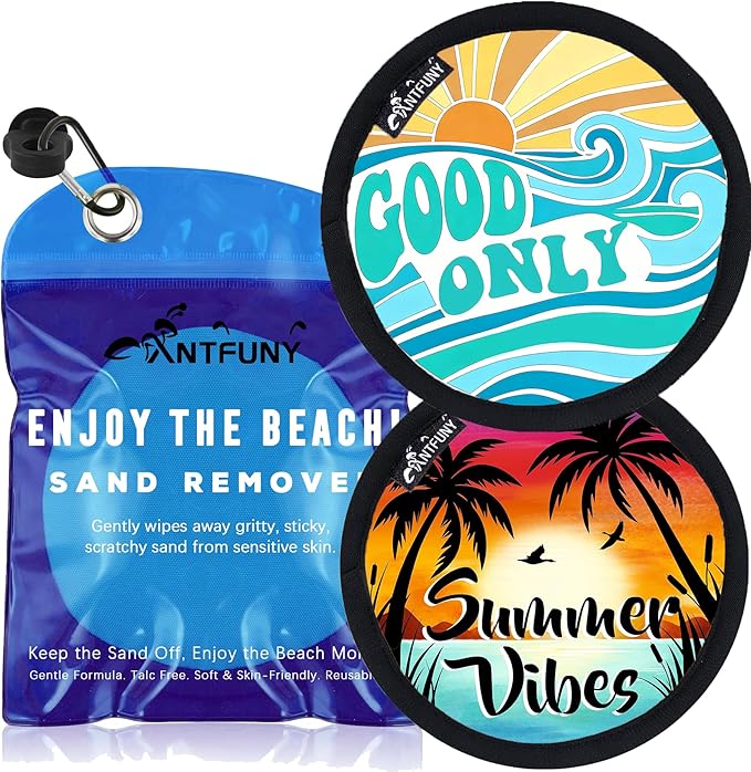 Antfuny 2 Pack Sand Rremover for Beach Eraser Women Dog Vacation Essential Travel Must Have Ship 2025 Cruise Accessories Camping Gear Lake Stuff Surf Supplies Item Gadget Thing Towel Key West