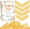 Thyle 51 Pcs Pacifier Hunt Baby Shower Games Include Hunt Sign and 50 Acrylic Pacifiers for Baby Shower Game Decoration Gift Sets Gender Reveal Party Decor(Pumpkin)