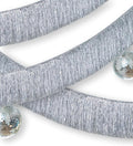 Premium Silver Fringe Tassel Banner for Party Decoration, 2 Packs of Fringe Tinsel Garlands, Thick Metallic Foil Silver Streamer for Birthday Wedding Bachelorette Holiday Event Hanging Decor
