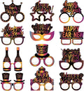 12PCS New Year Glasses, Funny New Years Eve Party Paper Glasses Photo Booth Props 2026 Eyeglasses Frames for NYE Party Supplies Decorations 2026