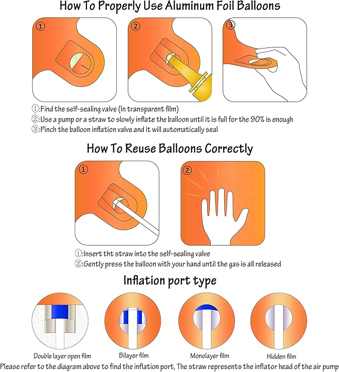 40 inch Orange Number Balloon Giant Foil Helium Balloons for 8th Birthday Party Decorations