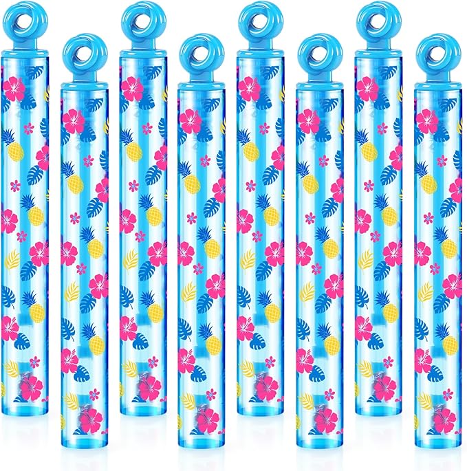 32 Pcs Hawaiian Bubble Wands Funny Bubble Wands for Adult Tropical Party Favors Summer Gift Toys Birthday Party Goodie Bag Stuffers Gifts Wedding Supplies