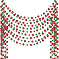 Outus 10 Pieces Red Round Dots Garland Easter Graduation Party Hanging Decor Each Length 13.1ft Glitter Paper Dot Streamers for Birthday Wedding Classroom (Green)