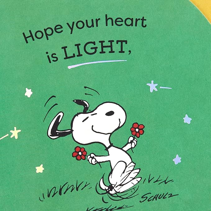 Hallmark Peanuts Birthday Card (Snoopy Hugs) for Kids, Grandchildren, Friends, Fans