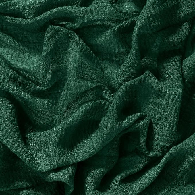 Socomi 6pcs Emerald Green Easter Spring Cheesecloth Table Runner Gauze 120 Inch Rustic Boho Cheese Cloth Runner for Wedding Party Baby Bridal Shower Centerpiece Decoration Holiday Home Decorations