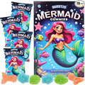 Mermaid Gummy Candy, Individual Bags for Birthday Parties, Assorted Fruit Flavors, Easter Basket Stuffers, 18 Count