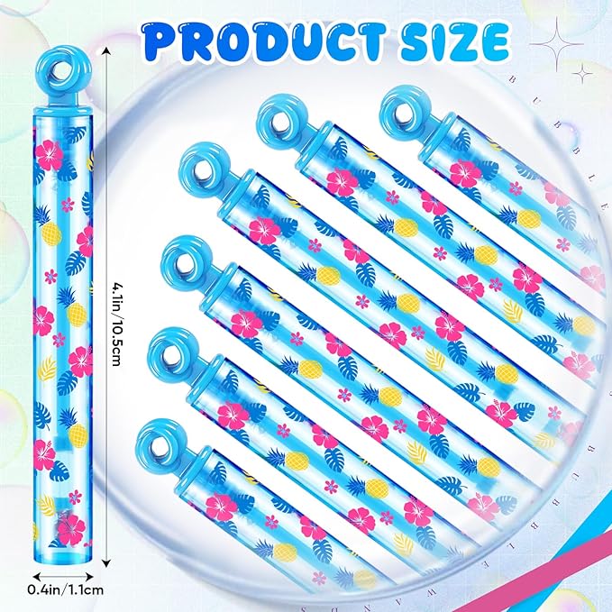 32 Pcs Hawaiian Bubble Wands Funny Bubble Wands for Adult Tropical Party Favors Summer Gift Toys Birthday Party Goodie Bag Stuffers Gifts Wedding Supplies
