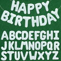 TONIFUL 65 Pcs 16 Inch White Happy Birthday Balloons and 2 Sets A-Z Foil Letters Balloons DIY Personalized Phrase Banner for Birthday Celebration Halloween Thanksgiving Christmas Party Decorations