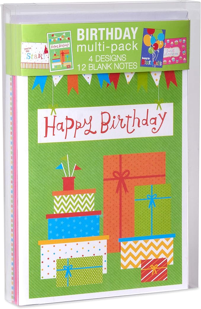 American Greetings Birthday Cards Assortment, Fun (12-Count)