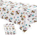 Dog Birthday Decorations Tablecloth, Disposable Puppy Dog Party Supplies Table Cover for Birthday Baby Shower, 3 Pack, 86in x 55in