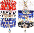 Cooluckday 36 Pcs Holiday Heishi Surfer Bracelets for Women Bulk Easter Mother's Day Christmas St. Patrick's Day Mardi Gras Bracelet Stackable Stretch Friendship Bracelets Set