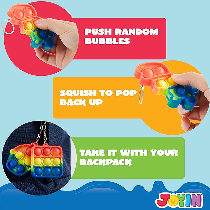 JOYIN 60 Pcs Party Favors for Kids, Fidget Toys Pack, Sensory Toy, Easter Goodie Bags Fillers for Birthday Party,Prizes in Bulk for School, Pinata Stuffers, Classroom Prizes, Treasure Box Toys