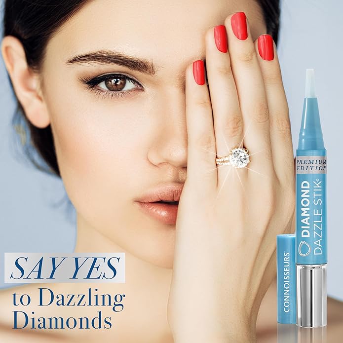 CONNOISSEURS Diamond Dazzle Stik - Portable Diamond Cleaner for Rings and Other Jewelry - Bring Out The Sparkle in Your Diamonds and Precious Stones