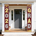 OHOME Graduation Decorations 2026 - Maroon Gold Congrats Grad Porch Banner for Graduation Party Decorations - Class of 2026 - Party Favors Supplies Backdrop Yard Signs Decor (Maroon)