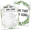 Baby Shower Game Cards - Tropical Jungle Theme Party Set for Gender Neutral Boys or Girls - 30 Cards (Green001)