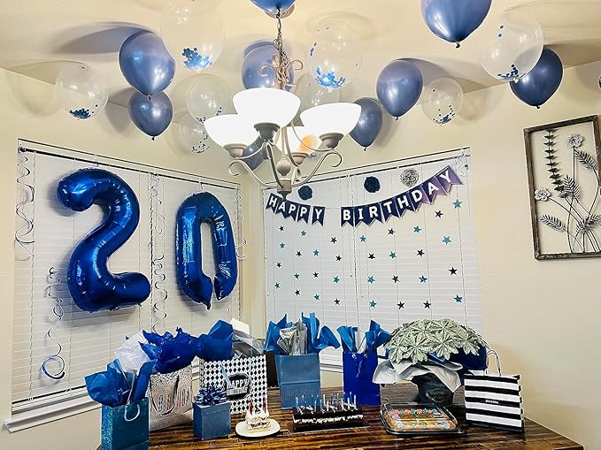Number 0 Balloons 40 Inch Navy Blue Number Balloons for 10 20 30 40 50 60 70 80 90 100 Numbers Balloon Birthday Decorations Wedding Event Baby Shower