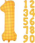 40" Matte Yellow Balloons Toy Inspired Story Theme party Supplies, Number Birthday Decoration, Cowboy Decorations Western, Cowgirl Party Balloon Digital 1