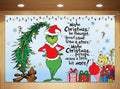 Sunwer Merry Christmas Photo Booth Backdrop Green Elf Winter Holiday Party Decor Xmas Indoor Outdoor Wall Hanging Background Decoration Supply (7×5ft)