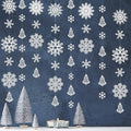 40Ft Snowflakes Party Decoration White Snowflakes Bell Garland Glitter White Paper Big Snowflakes Hanging Streamer Backdrop for Winter Wonderland Christmas Holiday Birthday Home Window Wall Room Decor