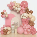 Amandir 154 Pcs Boho Balloon Arch Garland Kit, Retro Dusty Rose Pink Blush Brown Nude Balloons for Boho Theme Birthday Baby Shower Wedding Party Decorations Supplies