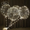 Lightsfever LED Light up Party Balloons with Batteries, 22 inch warm white Big Size Clear Bobo Balloons for Helium or Air, thanks giving party balloons(12 pack warm white)