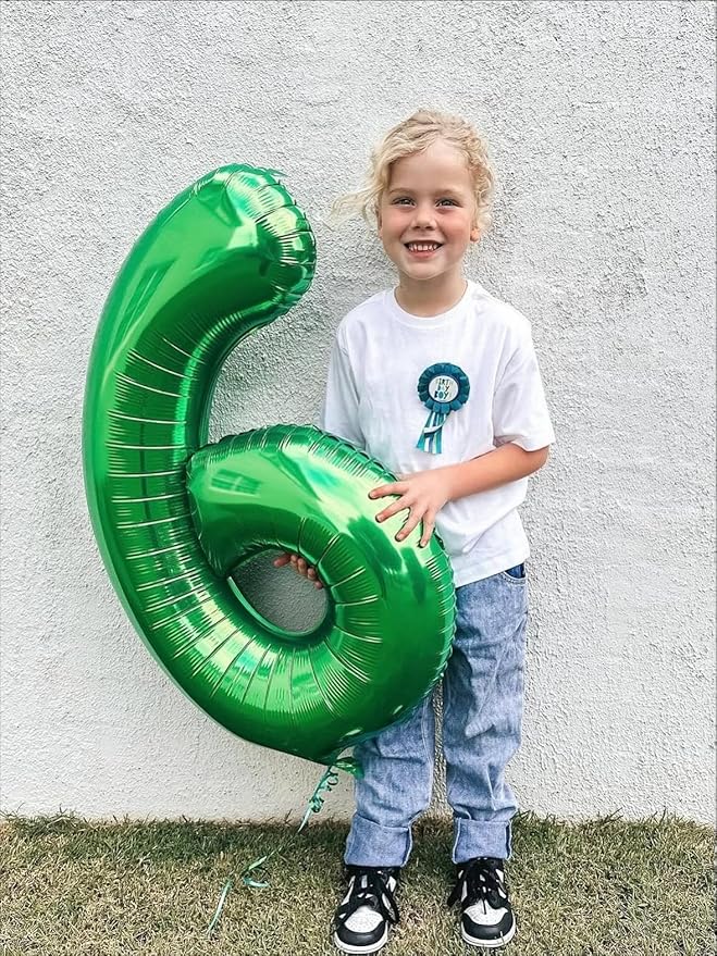 40 Inch Dark Green Number 9 Balloon, Giant 9 Number Balloons for 9th Birthday Decorations, Party Supplies for Baby Boy Girl, Dark Green Party Decor