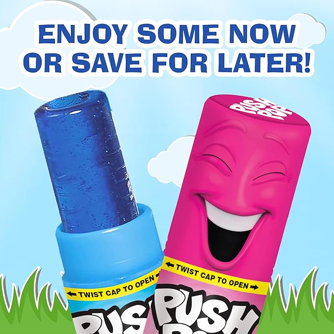 Push Pop Easter Candy Variety Pack, 24Ct Bulk Individually Wrapped Lollipops in Assorted Flavors, Full Size, Fun Hard Candy For Birthday Parties, Easter Basket Stuffers, Egg Fillers, Party Favors