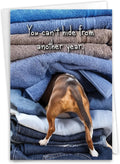 NobleWorks Funny Birthday Greeting Card with 5 x 7 Inch Envelope (1 Card) Bday Tattle Tails - Jeans C9279DBDG-UA