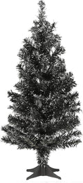 National Tree Company Tinsel Tree, Black, Halloween Collection, 24 in