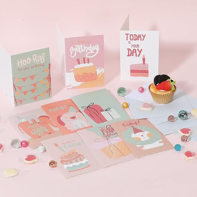 Mr. Pen Assorted Greeting Cards with Envelopes, 20 Pack - 4 x 6 Inches, Birthday and Greeting Card Pack, Box of Cards