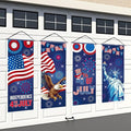 Panelee 4 Pcs 4th of July Decorations Patriotic American Flag Eagle Porch Banner Independence Day Hanging Banner Porch Signs for Independence Memorial Veterans Day Wall Indoor Outdoor Decor(Patriotic)