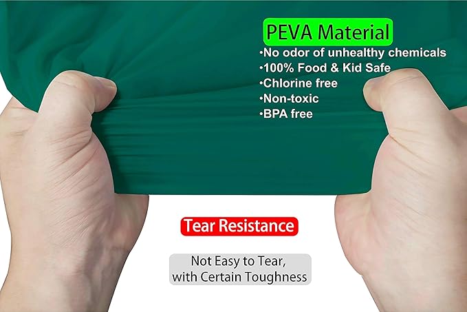 Dark Green PEVA Tablecloths 2 Pack - 84 Inch Circle, 6 ft Round - Disposable Table Covers for BBQ, Birthday, Wedding Parties - Hunter Green, Forest Green
