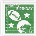 MAGJUCHE Green Football Birthday Card, Glitter Laser Cut Greeting Card For Boys, Girls, Men