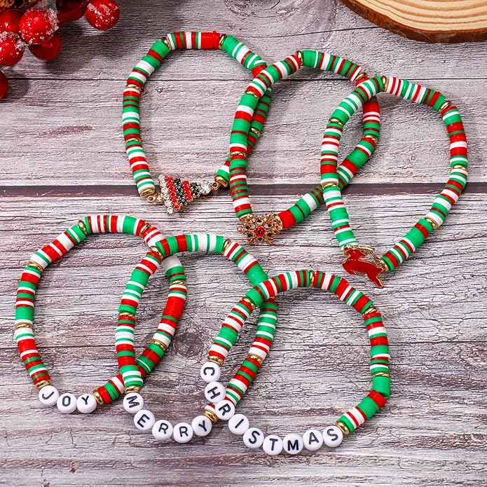 Surfer Heishi Bracelets for Women Stackable Rainbow Vinyl Disc Clay Beaded Stretch Bracelets Elastic Layering Friendship Bracelets Boho Summer Beach Jewelry