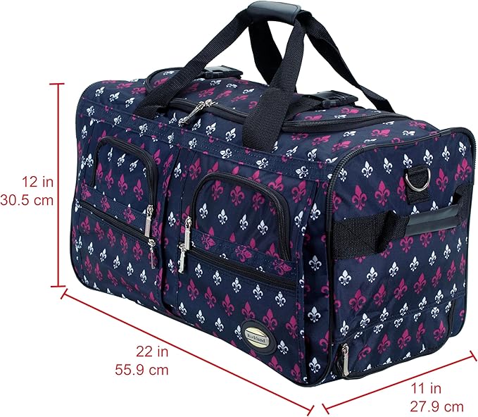 Rockland Rolling Duffel Bag, Black, 22"