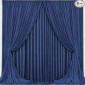 Navy Blue Backdrop Curtains - Wrinkle-Free Polyester Photography Drapes for Wedding, Baby Shower, Birthday, Graduation Party Decorations - 16 X 10FT