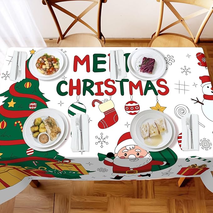 Childom 1 Pack Christmas Coloring Tablecloth for Kids,Christmas Crafts for Kids,30 x 72 Inch Disposable Paper Table Cover,Giant Coloring Poster for Children Gifts Games Activities Holiday Party Favors